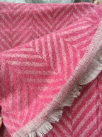 Chevron Chic Alpaca Throw- Berry