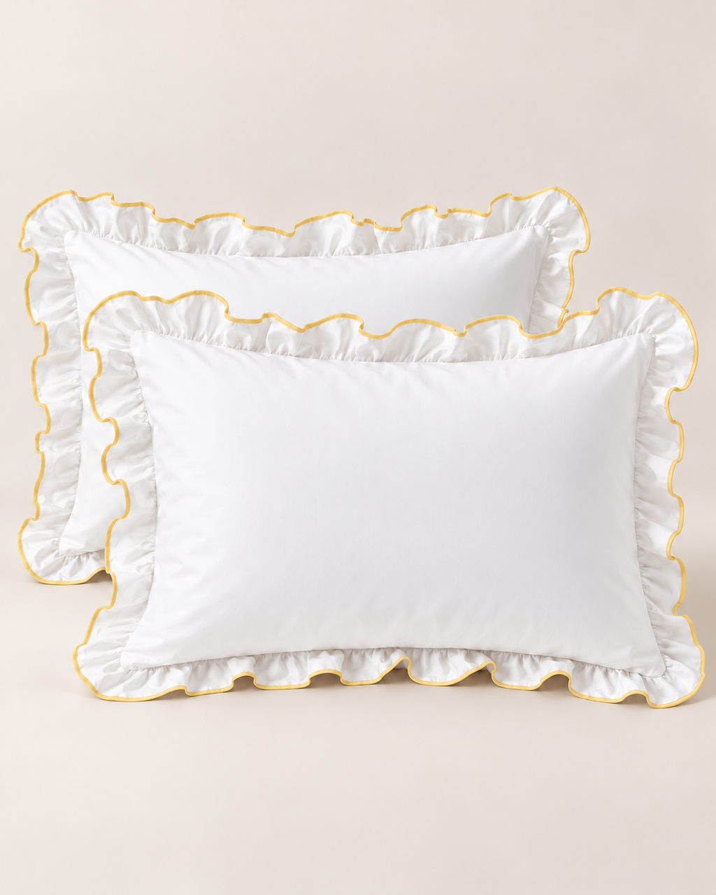 Provence pillowcase pair - Butter yellow