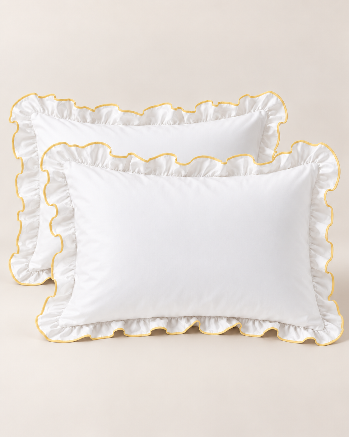 Provence pillowcase pair - Butter yellow