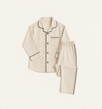 The Red Heart Pyjama – Black Piping