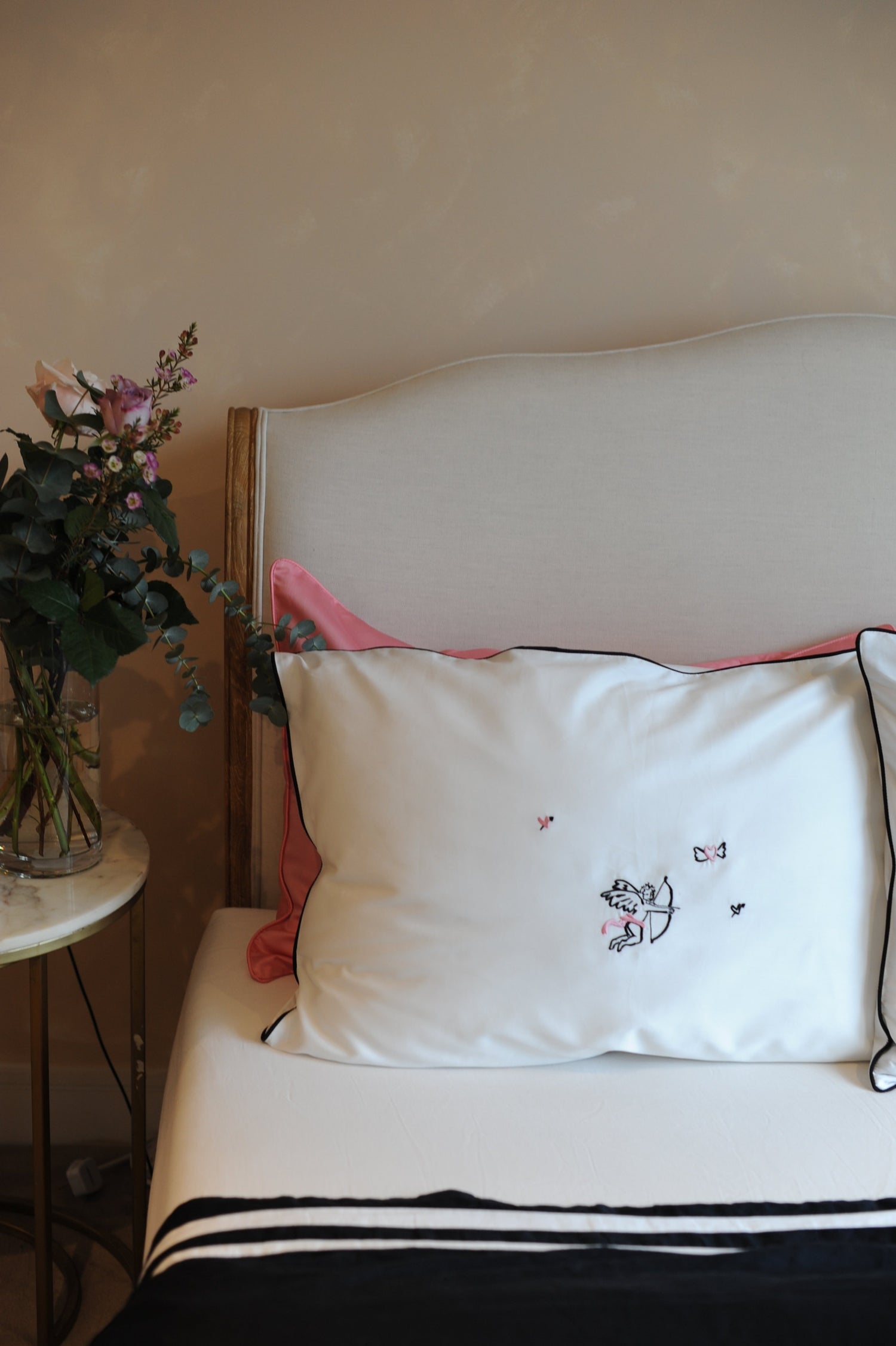 Rose Cherub Pillowcase Pair