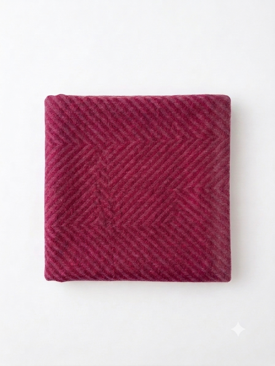 Chevron Chic Alpaca Throw- Berry