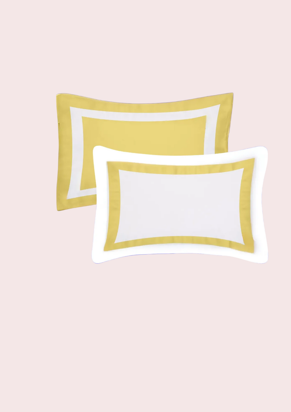 reversible pillow cases - yellow on white and then white on yellow