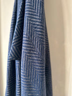 Chevron Chic  Alpaca Throw - Blue Grey