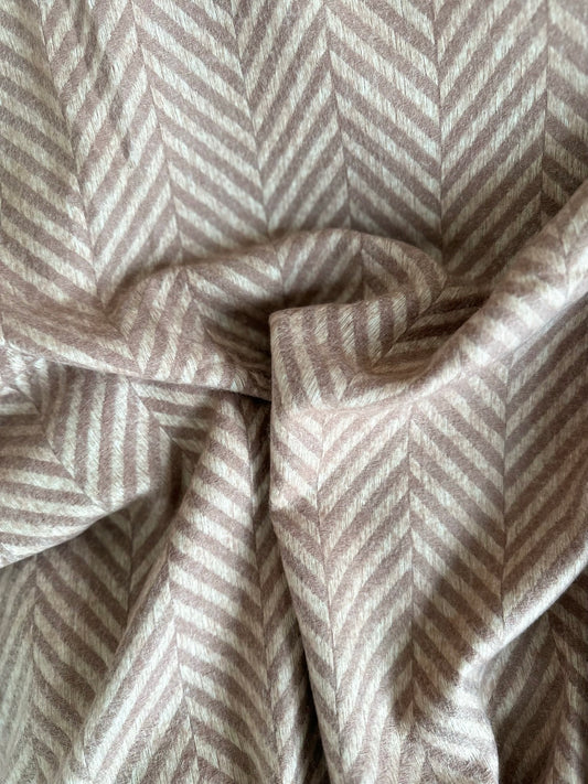 Chevron Chic Alpaca Throw- Wafer