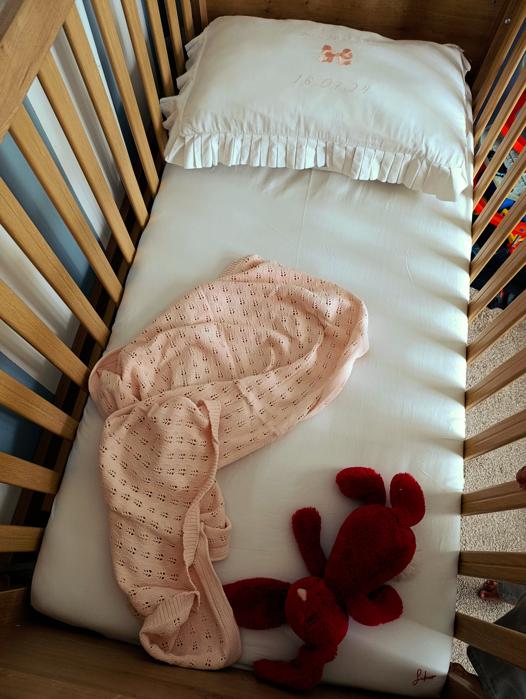 Arabella Bow Ruffle Frill Pillowcase Pair