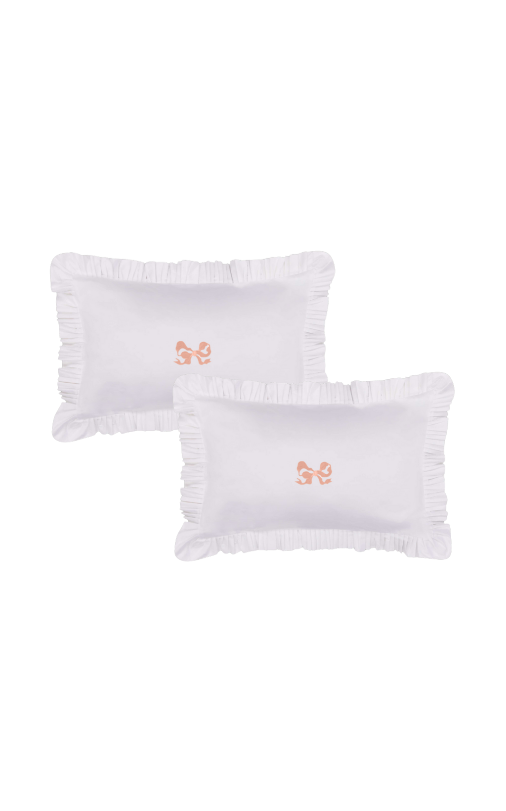 Arabella Bow Ruffle Frill Pillowcase Pair