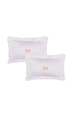 Arabella Bow Ruffle Frill Pillowcase Pair
