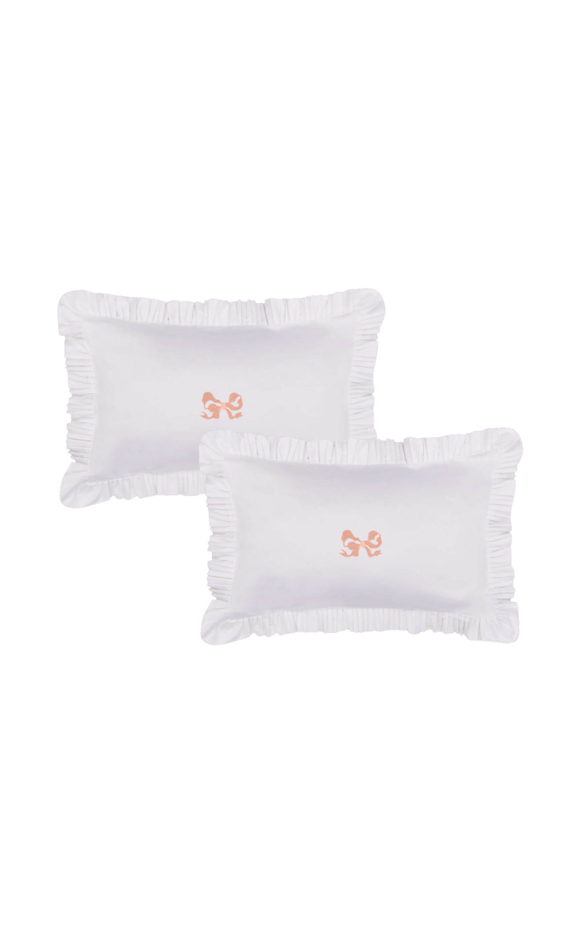 Arabella Bow Ruffle Frill Pillowcase Pair