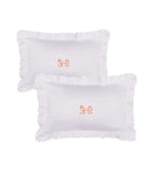 Arabella Bow Ruffle frill Pillow Case Pair