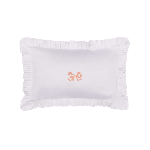 Arabella Bow Ruffle frill Pillow Case Pair